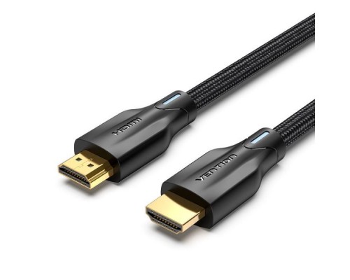 Кабель мультимедійний HDMI M to HDMI M 5.0m 8K60Hz cotton braided black Vention (AAUBJ)