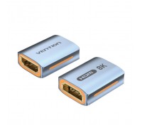 Перехідник HDMI F to HDMI F 8K Aluminum black Vention (AIUH0)