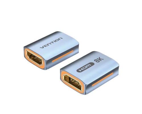 Перехідник HDMI F to HDMI F 8K Aluminum black Vention (AIUH0)