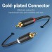 Кабель мультимедійний 2xRCA M to 2xRCA M 1.5m black Vention (BCMBG)