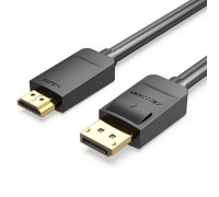 Кабель мультимедійний DisplayPort M to HDMI M 1.5m 1080p60Hz black Vention (HADBG)