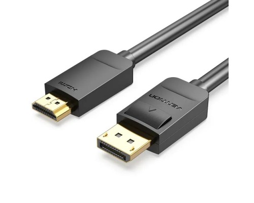 Кабель мультимедійний DisplayPort M to HDMI M 1.5m 1080p60Hz black Vention (HADBG)
