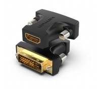 Перехідник HDMI F to DVI M 24+1pin black Vention (AILB0)