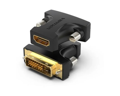 Перехідник HDMI F to DVI M 24+1pin black Vention (AILB0)