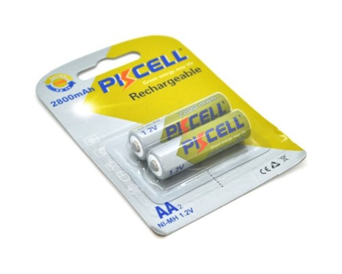 Акумулятор PkCell AA R6 2800mAh 1.2V NiMH Rechargeable Battery, 2шт/бл (PC/AA2800-2B)