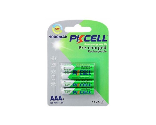 Акумулятор PkCell AAA R03 1000mAh 1.2V NiMH Already Charged, 4шт/бл (PC/AAA1000-4BA)