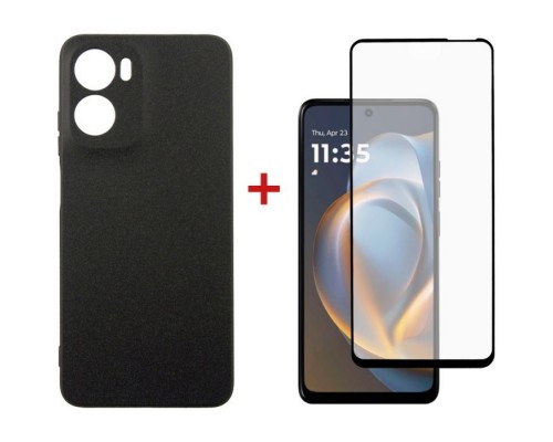 Чохол до мобільного телефона Dengos Motorola G05 Carbon+glass Black (DG-KM-178)