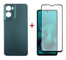 Чохол до мобільного телефона Dengos Motorola G06 Soft+glass Green (DG-KM-180)