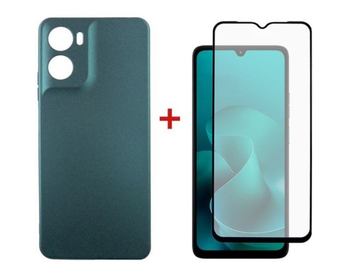 Чохол до мобільного телефона Dengos Motorola G06 Soft+glass Green (DG-KM-180)
