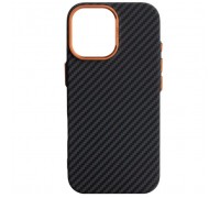 Чохол до мобільного телефона Armorstandart LikeCarbon2 SE MagCase Apple iPhone 17 Black Orange (ARM89160)
