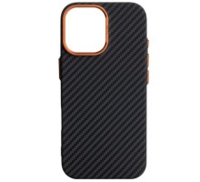 Чохол до мобільного телефона Armorstandart LikeCarbon2 SE MagCase Apple iPhone 17 Black Orange (ARM89160)