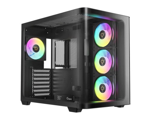 Корпус для ПК OCYPUS IOTA C70 BK CURVE ARGB DIGITAL (IOTA-C70-BKD400CD-GL)