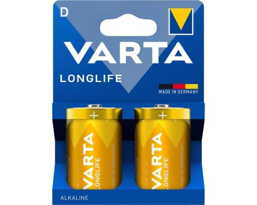 Батарейка Varta D (LR20) Longlife лужна * 2 (04120101422)