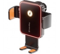 Універсальний автотримач ColorWay Ultra-mini. автозажим, Wireless Charger 15W Black (CW-CHAW069Q-BK)