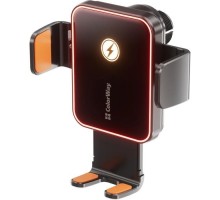 Універсальний автотримач ColorWay Ultra-mini. автозажим, Wireless Charger 15W Black (CW-CHAW069Q-BK)