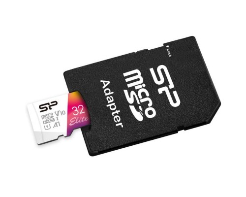 Карта пам'яті Silicon Power 32GB microSD class10 UHS-I A1 V10 Elite COLOR (SP032GBSTHBV1V20SP)