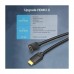Кабель мультимедійний HDMI M to HDMI M 1.0m V2.0 4K60Hz 90° corner PVC black Vention (AARBF)