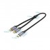 Кабель мультимедійний USB-C M to 2xRCA F 0.5m black Vention (BGVHD)