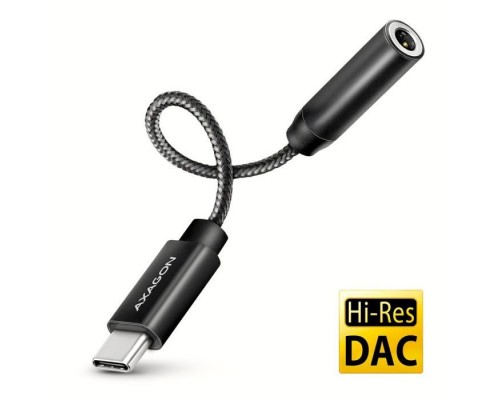 Перехідник USB-C M to 3.5mm F DAC black AXAGON (ADA-HC)