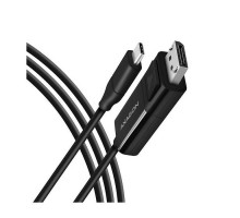 Кабель мультимедійний USB-C to DisplayPort M 1.8m 4K60Hz black AXAGON (RVC-DPC)