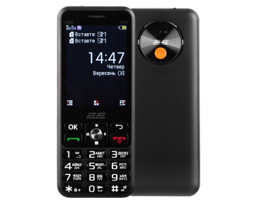 Мобільний телефон 2E E280 2025 Black + Батарея (794300868957)