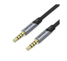 Кабель мультимедійний 3.5mm M to 3.5mm M 0.5m (4pin) gray Vention (BAQHD)