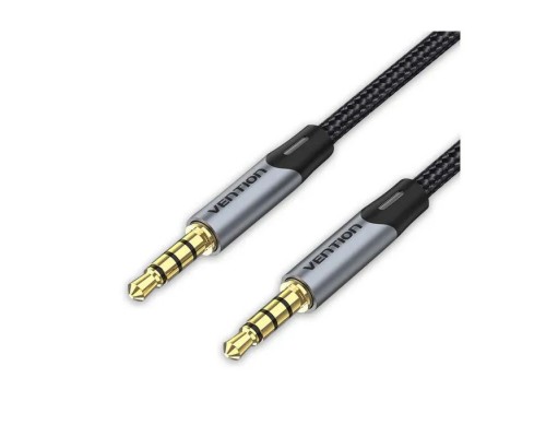 Кабель мультимедійний 3.5mm M to 3.5mm M 0.5m (4pin) gray Vention (BAQHD)