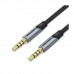 Кабель мультимедійний 3.5mm M to 3.5mm M 0.5m (4pin) gray Vention (BAQHD)
