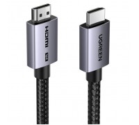 Кабель мультимедійний HDMI M to HDMI M 2.0m V2.2 16K60Hz 96Gbps braided black Ugreen (65900)