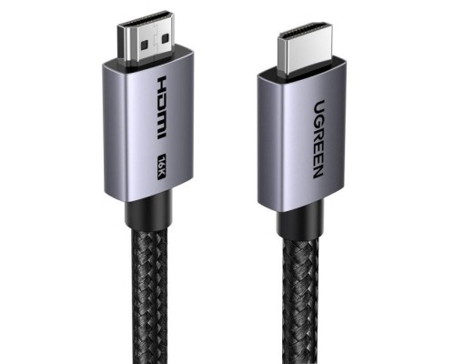Кабель мультимедійний HDMI M to HDMI M 2.0m V2.2 16K60Hz 96Gbps braided black Ugreen (65900)