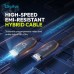 Кабель мультимедійний HDMI M to HDMI M 40.0m V2.1 8K60Hz AOC 48Gbps black Digitus (AK-330126-400-S)