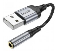 Кабель мультимедійний USB AM to 3.5mm F LS36 black HOCO (6942007608879)