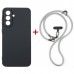 Чохол до мобільного телефона Dengos Case + Cross-body Strap Samsung Galaxy A37 Black+Grey (DG-KM-CCRB-01)