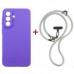 Чохол до мобільного телефона Dengos Case + Cross-body Strap Samsung Galaxy A37 Purple+Grey (DG-KM-CCRB-03)
