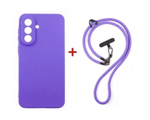 Чохол до мобільного телефона Dengos Case + Cross-body Strap Samsung Galaxy A37 Purple+Purple (DG-KM-CCRB-04)
