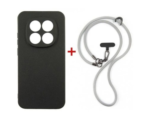 Чохол до мобільного телефона Dengos Case + Cross-body Strap Xiaomi Redmi Note 15 Pro 5G Black+Grey (DG-KM-CCRB-41)