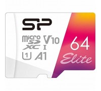 Карта пам'яті Silicon Power 64GB microSDXC class 10 UHS-I U1 A1 Elite Color (SP064GBSTXBV1V20SP)