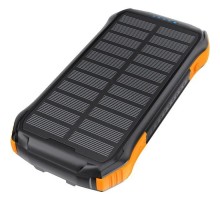 Батарея універсальна Choetech 10000mAh, 5V/2.1A, solar panel, Qi-5W, Black-Orange (B659-OR)