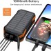 Батарея універсальна Choetech 10000mAh, 5V/2.1A, solar panel, Qi-5W, Black-Orange (B659-OR)
