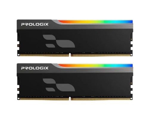 Модуль пам'яті для комп'ютера DDR4 32GB (2x16GB) 3200 MHz Onyx Black RGB Prologix (PRO32GB3200YBR4K)