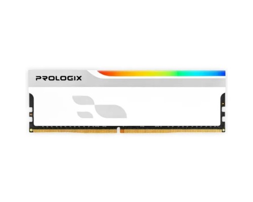 Модуль пам'яті для комп'ютера DDR5 16GB 6000 MHz Onyx White RGB Prologix (PRO16GB6000YWR5)