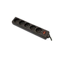 Мережевий фільтр живлення Defender ES 1.8m 5 роз. black (99484)