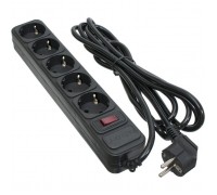 Мережевий фільтр живлення Patron 3.0 m3*1mm2 (SP-1053) 5 розеток BLACK (EXT-PN-SP-1053)