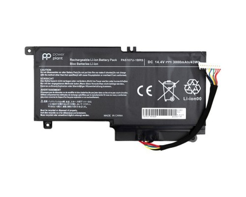 Акумулятор до ноутбука TOSHIBA Satellite L55 (PA5107U-1BRS, TA5107P9) 14.4V 3000mAh PowerPlant (NB510269)