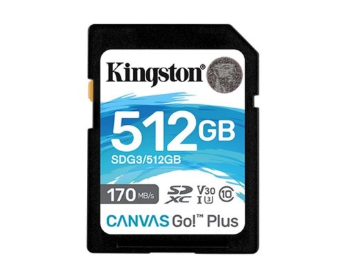 Карта пам'яті Kingston 512GB SDXC class 10 UHS-I U3 Canvas Go Plus (SDG3/512GB)