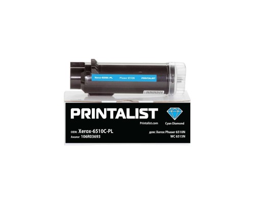 Тонер-картридж Printalist Xerox Ph6510N, WC 6515N, 106R03693 Cyan (Xerox-6510C-PL)