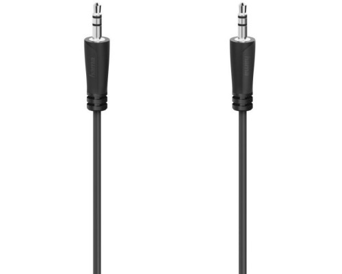 Кабель мультимедійний 3.5mm M to 3.5mm M 3.0m Black Hama (00205115)
