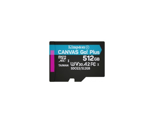 Карта пам'яті Kingston 512GB microSDXC class 10 UHS-I/U3 Canvas Go Plus (SDCG3/512GBSP)