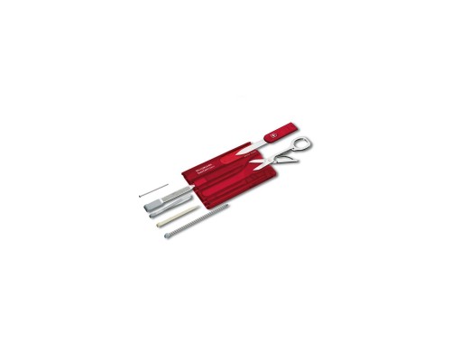 Ніж Victorinox SwissCard Transparent Red Blister (0.7100.TB1)