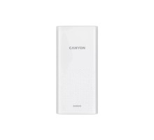 Батарея універсальна Canyon 20000mAh, Input 5V/2A, Output 5V/2.1A(Max), White (CNE-CPB2001W)